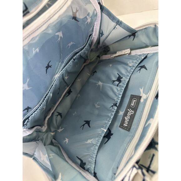 Lug Ranger Crossbody Bag Watercolor Diamond Print White & Blue Quilted Pockets - Picture 7 of 12